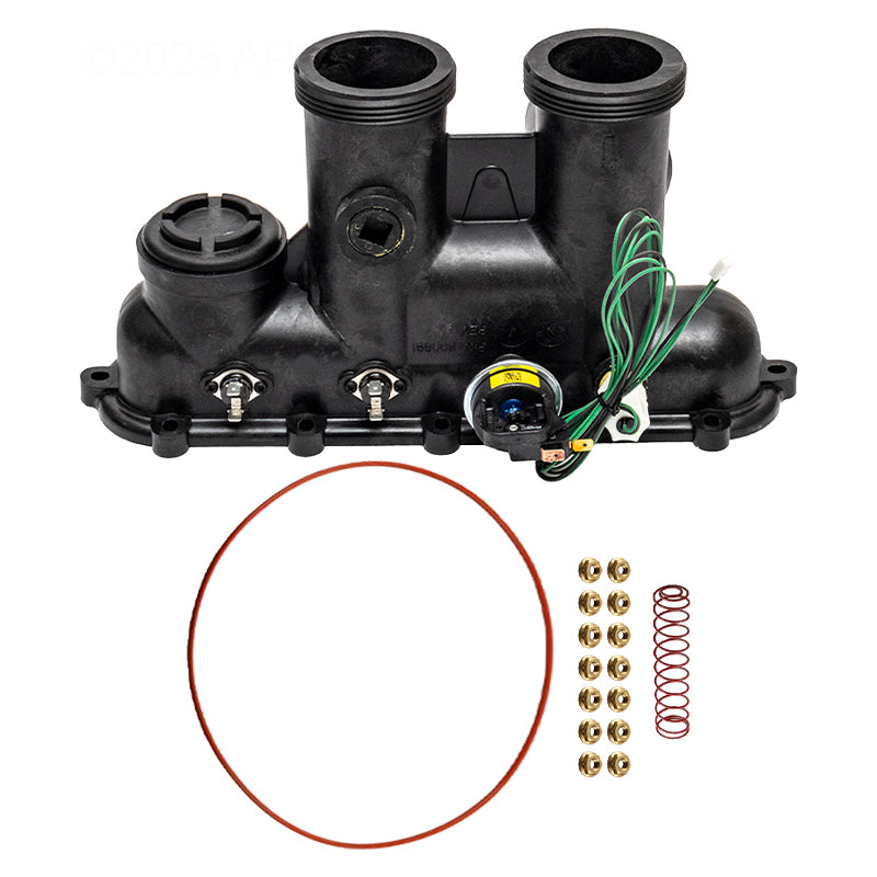 Raypak 206/407 Inlet/Outlet Header Complete ProTek Shield - 017959F