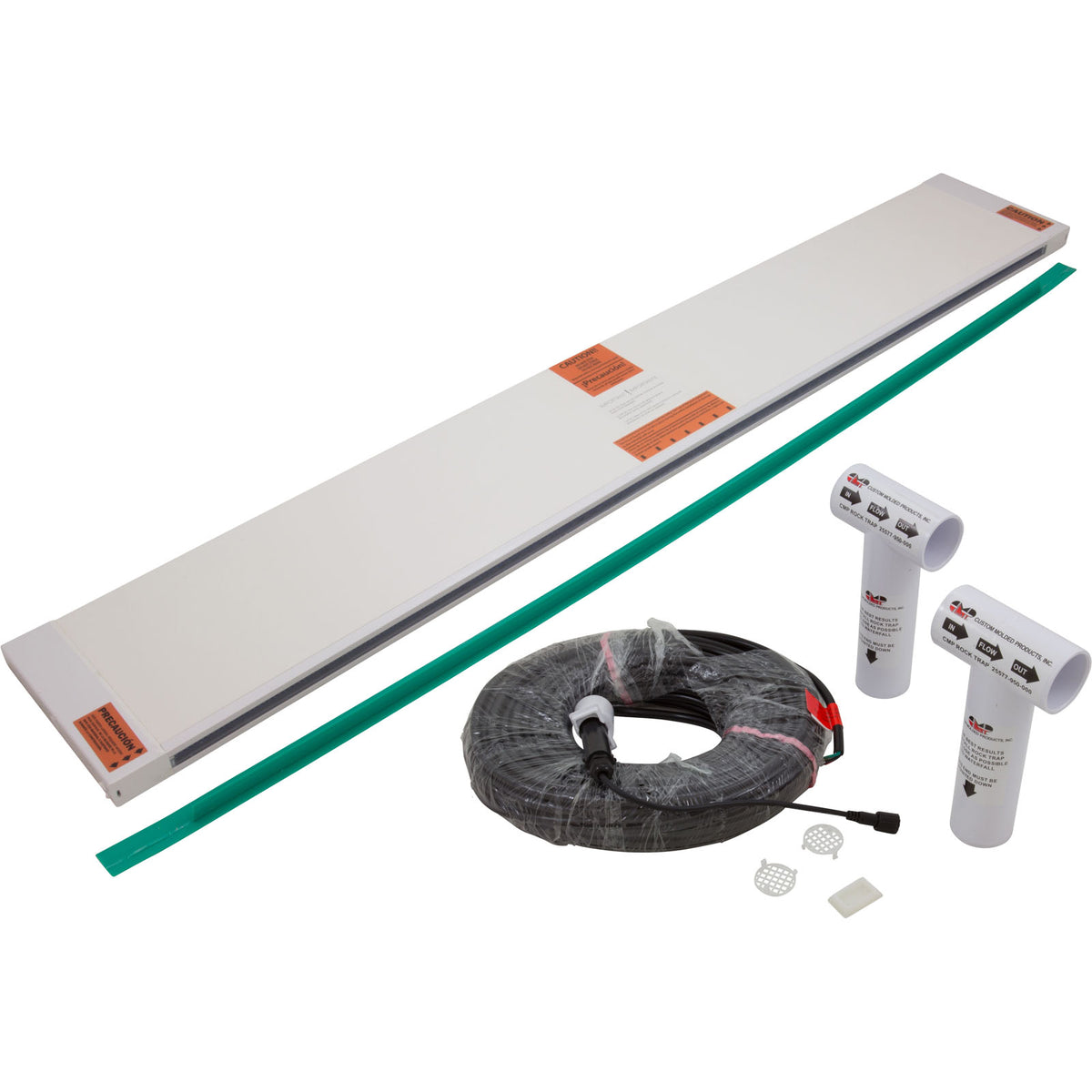 CMP Brilliant Wonders 48" LED Waterfall Back Port - 6" Lip - 100' Cord - White - 25677-430-000