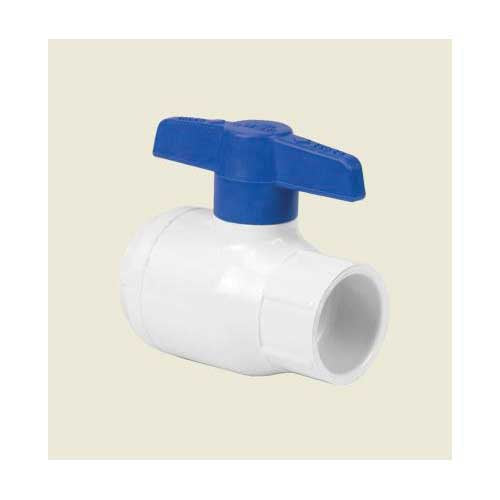1/2" Slip White PVC 150 psi Utility Ball Valve | 2622005