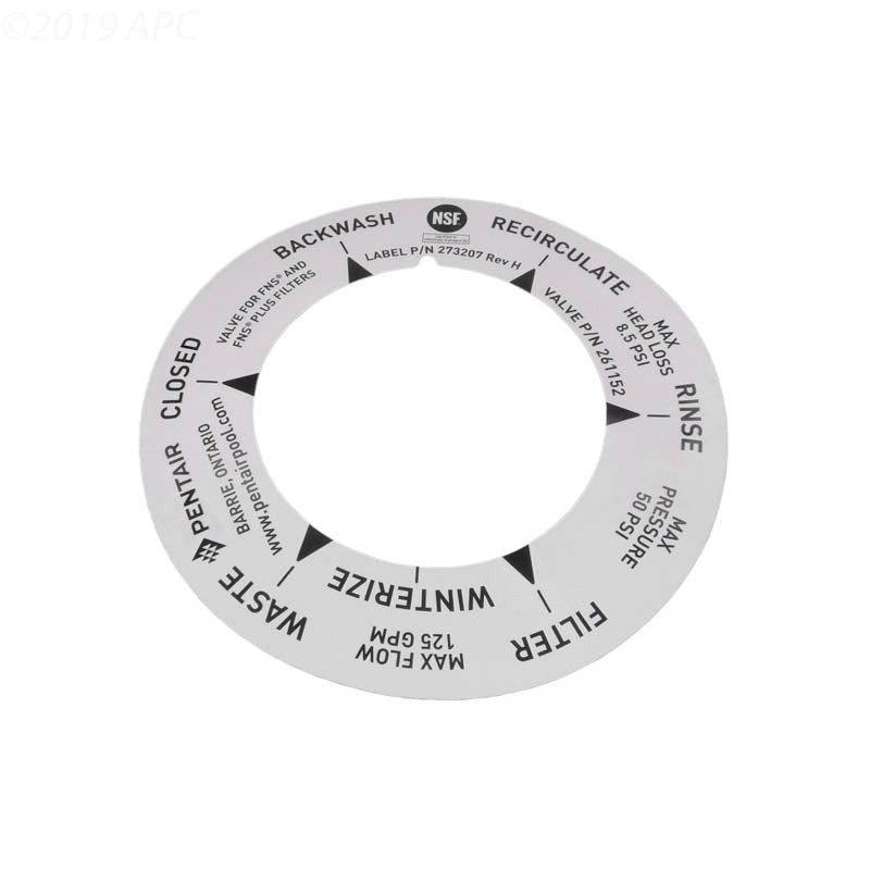 Pentair Label 2In Pos De (Ph) Mpv - 273207