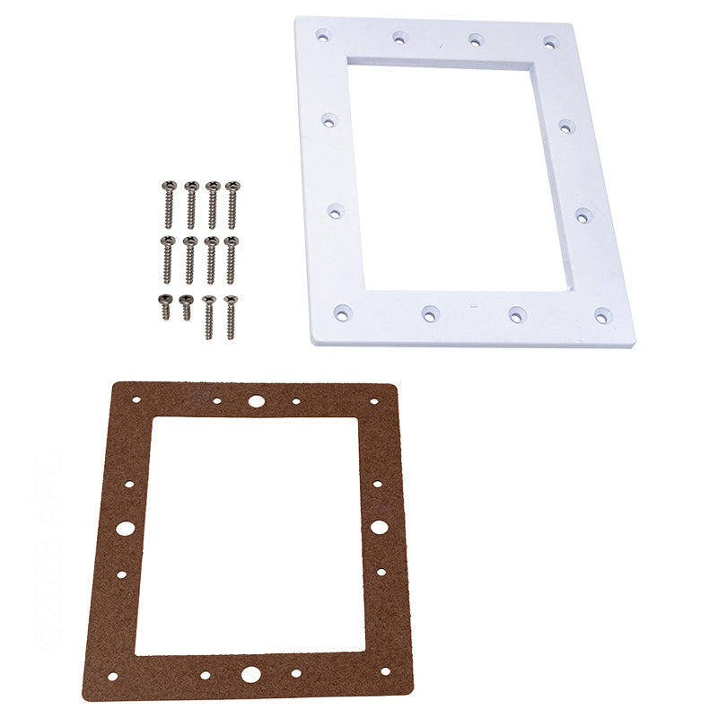 Pentair Water Pool and Spa Inc Std Throat Face Plate Kit White Bermuda Skimmer - 516264