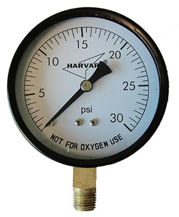 AMERICAN GRANBY BTM MOUNT PRESS GAUGE 30 PSI 1/4"