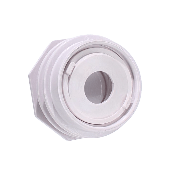 AquaStar Pool Products Flush Mount Return Fitting 1"S/1.5"SPG .75" Eye White - 301B