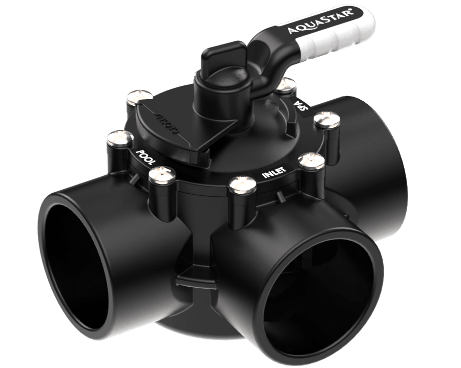 AquaStar FlowStar 3-Way Valve 2'' Socket x 2.5'' Spigot - AV3W20C