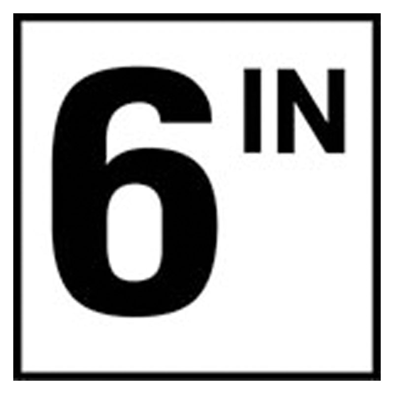 Inlays 6" Sm Inlays 6 w/" Depth Marker-Ceramic Black/White Smooth 6" - C610506