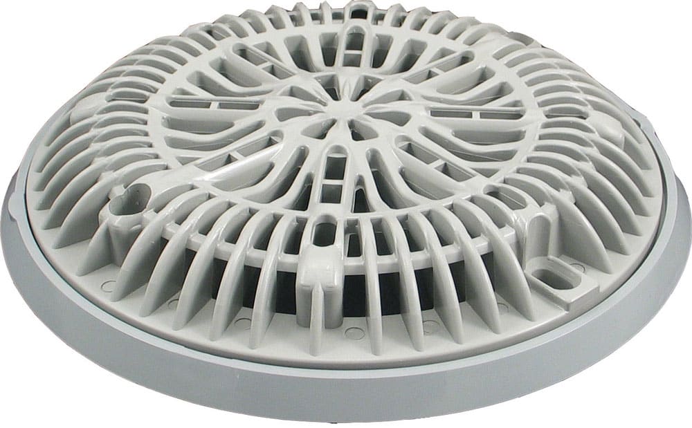 CMP Gunite Main Drain Frame, Galaxy Lid (Av), 8"Dark Gray | 25531-007-000