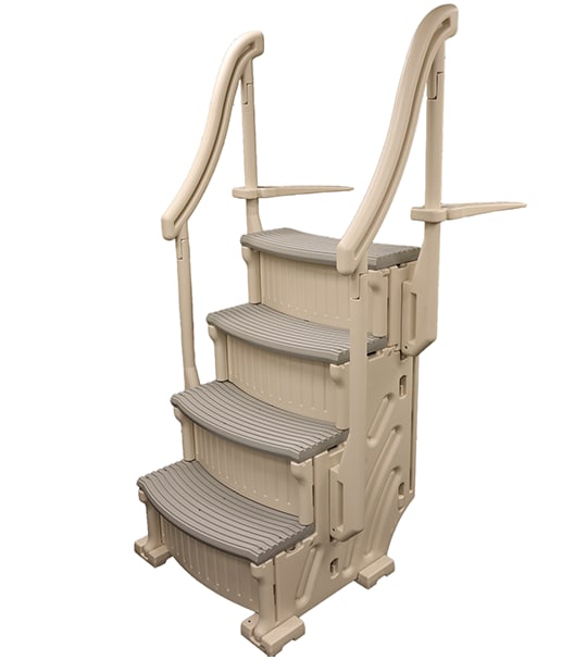 Confer Curve Base In-Pool 4 Step for A/G Pool, Beige | CCX-AG