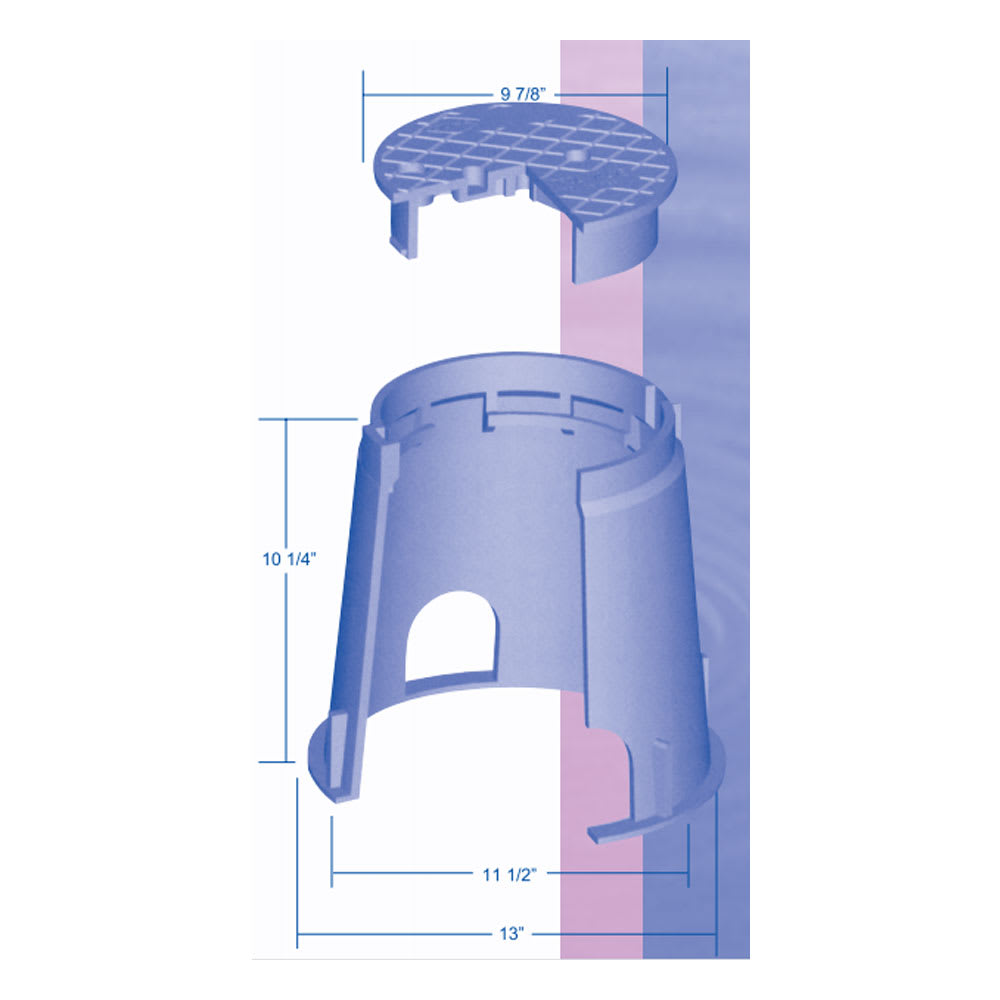 Dura Round Valve Box Black Box/Green Lid 10" | 100