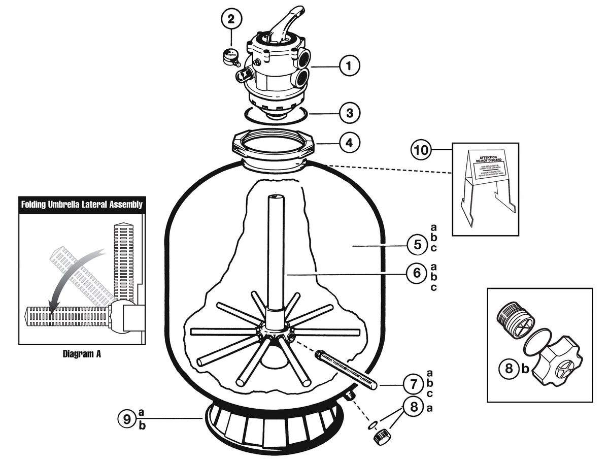 Hayward Pro Series W3S270T2 parts diagram