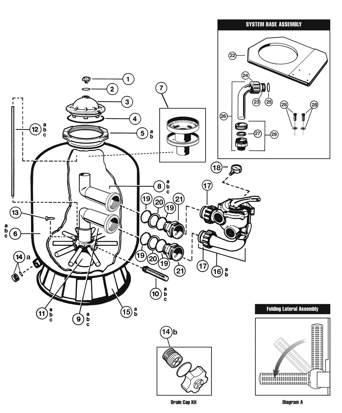Hayward Pro Series W3S310S parts diagram