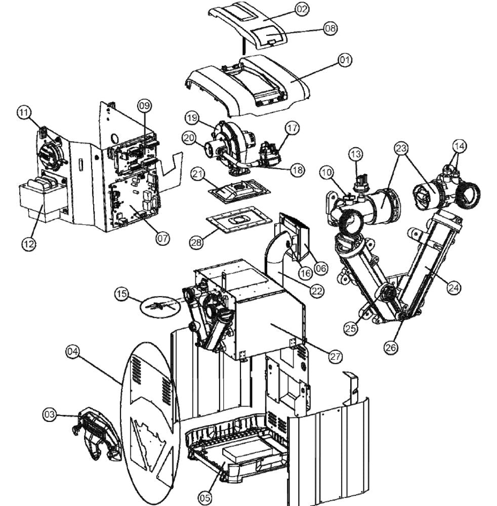 Hayward Universal HC Series Dual Fuel Heater 400K BTU HDF400 parts diagram
