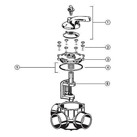 Hayward 2" - 2 1/2" PSV Series 2-Port Diverter Valve PSV2S2 parts diagram