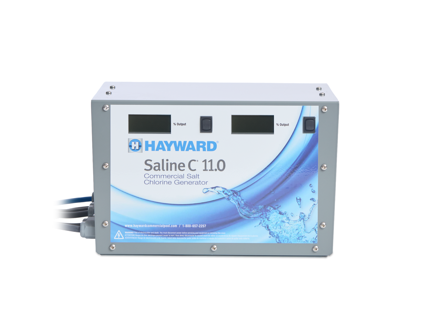 Hayward Saline C 11.0 Commercial Salt Chlorine Generator, 120 V, 50/60Hz, 10 Amp, Clear Plastic | HCSC110