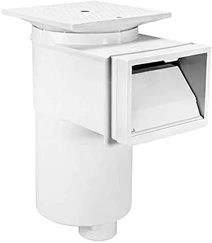 Hayward Vinyl/Fiberglass Auto-Skim Series Skimmer w/Outside Mount, 1-1/2" FPT, Square Cover, White, Vinyl/Fiberglass | SP10841OM