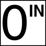 Inlays 0 with " Depth Marker-Ceramic 8" Black/wht Skid Resistant - C820500