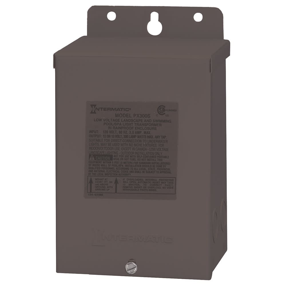 Intermatic 300W 120V Pool and SPA Safety Transformer, Stainless Steel Case | PX300S