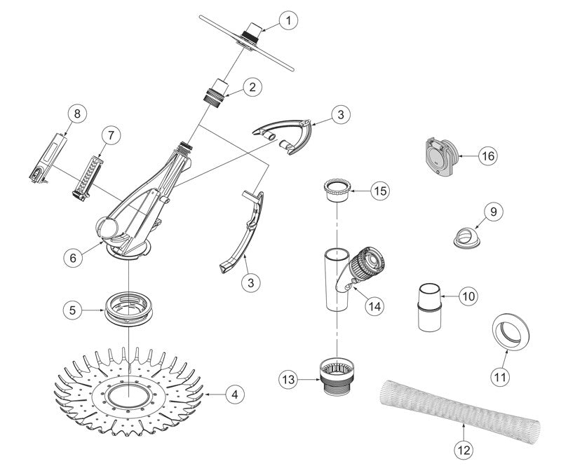 Pentair Kreepy Krauly KruiserAutomatic In Ground Pool Cleaner K60430 parts diagram