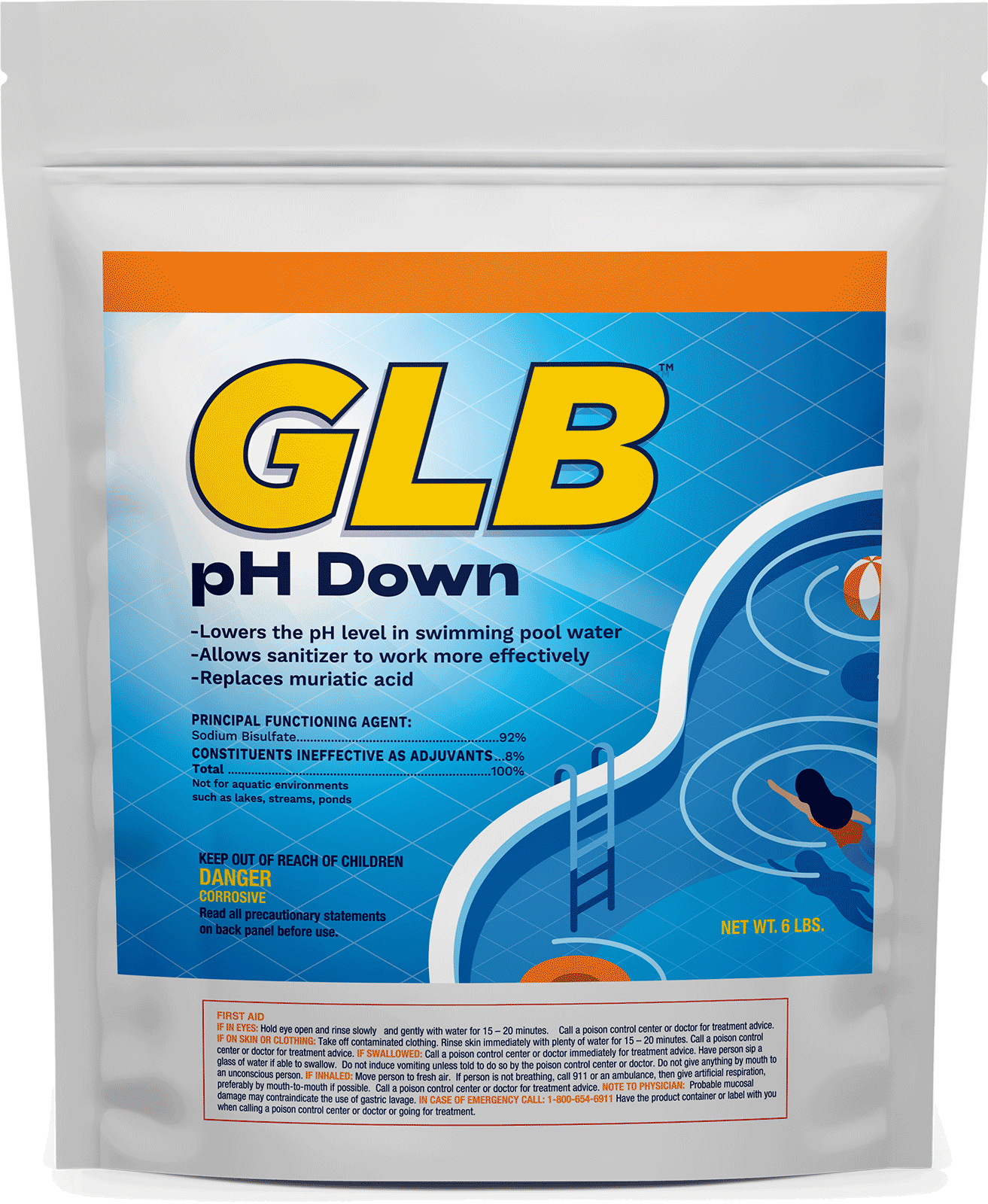 GLB pH Down 2.5 lb Bag 12/Case | 71252A