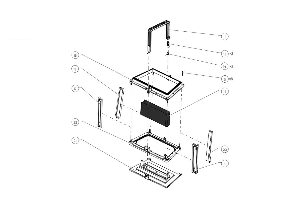 Maytronics Dolphin Explorer E70 Robotic Pool Cleaner 99996712-XP parts diagram