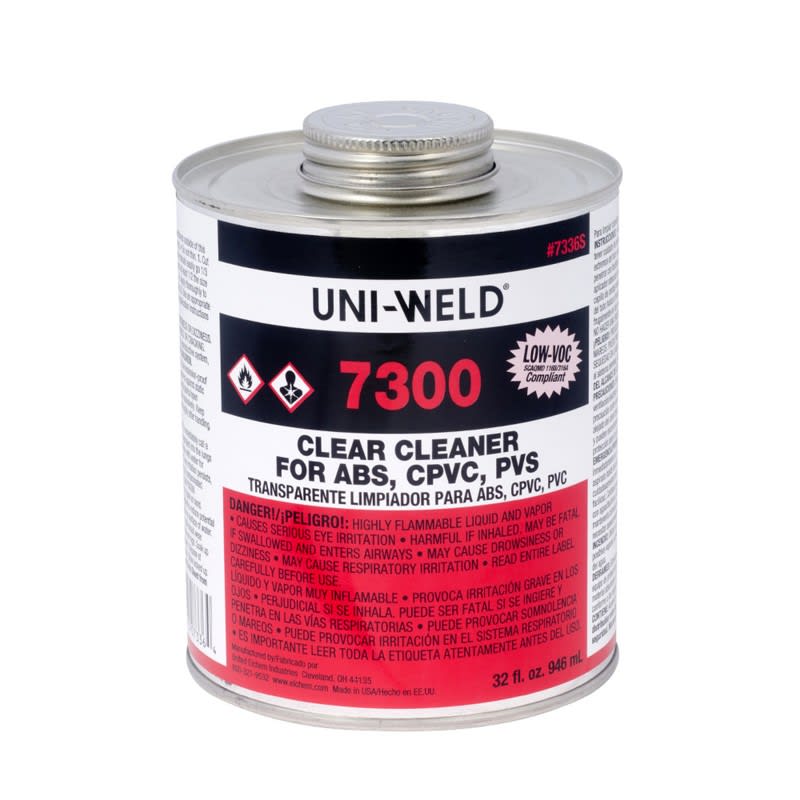 Oatey 7300 Series Uni-Weld All Purpose Clear Cleaner 1 Qt