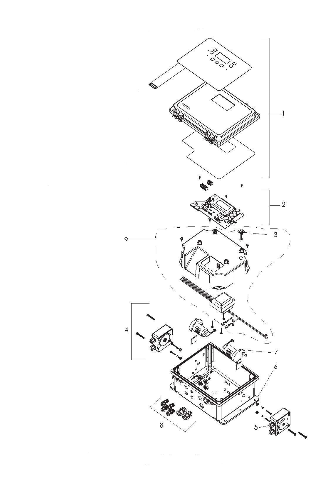 Pentair IntelliChem Commercial Chemical Controller 523478 parts diagram