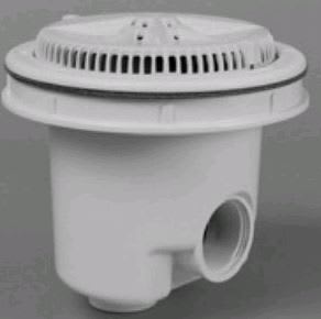 Pentair 8" Starguard Main Drains with 2" Side & 1-1/2", Bottom Vinyl Liner ABS Sump (2 pack), White | 500130