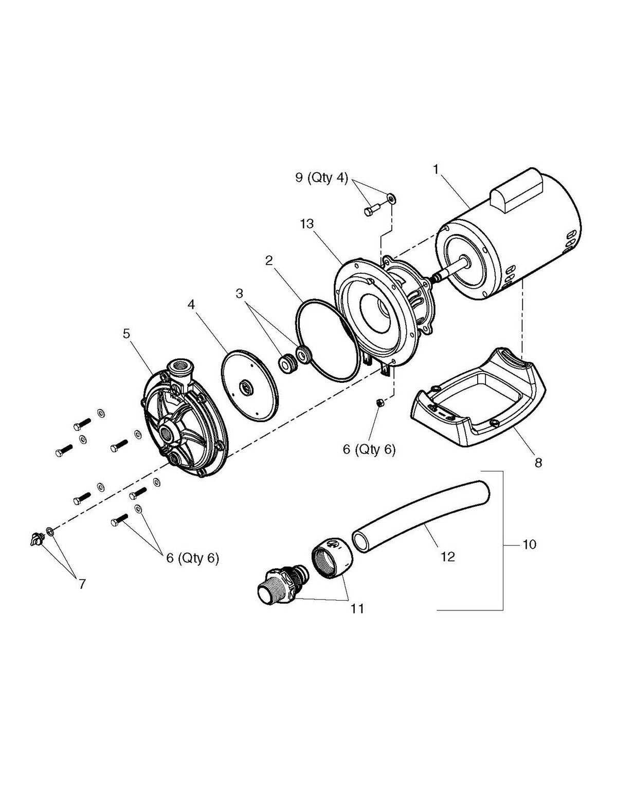 Polaris Booster Pump 0.75 HP PB4-60 parts diagram