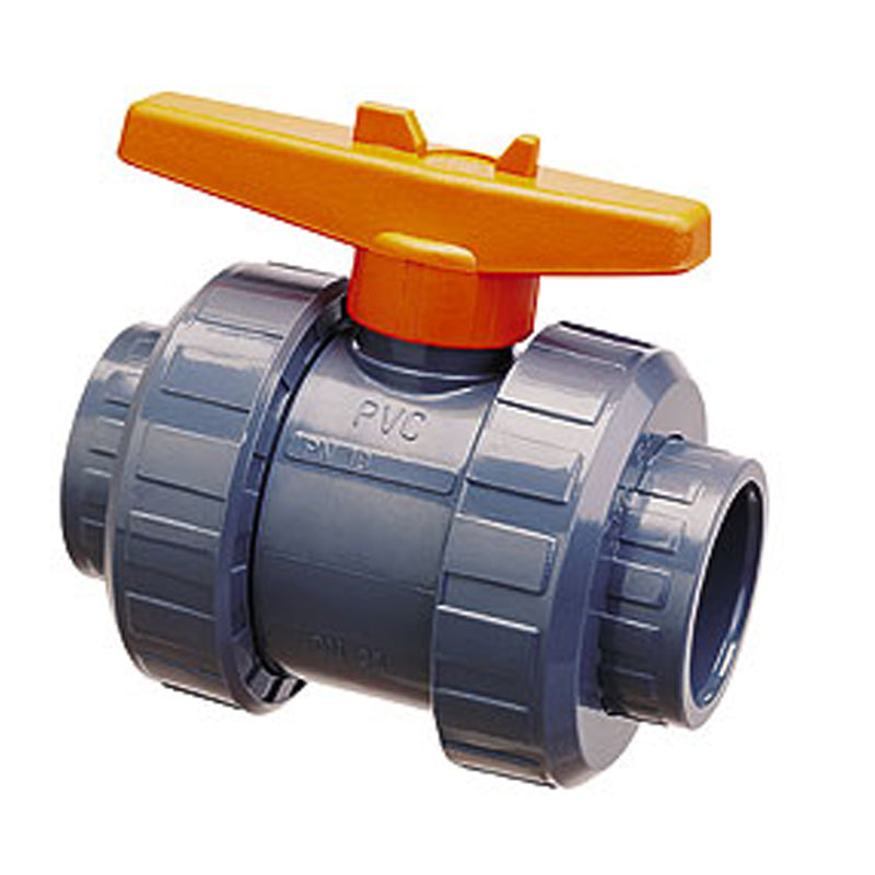 Praher Series True Union Ball Valve 1.5"S PVC S6 - BV6-1501PES