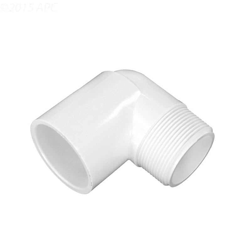 Westlake Pipe & Fittings Street Elbow, 1-1/2" MPT x Slip White PVC Schedule 40 90 Degree - 410015
