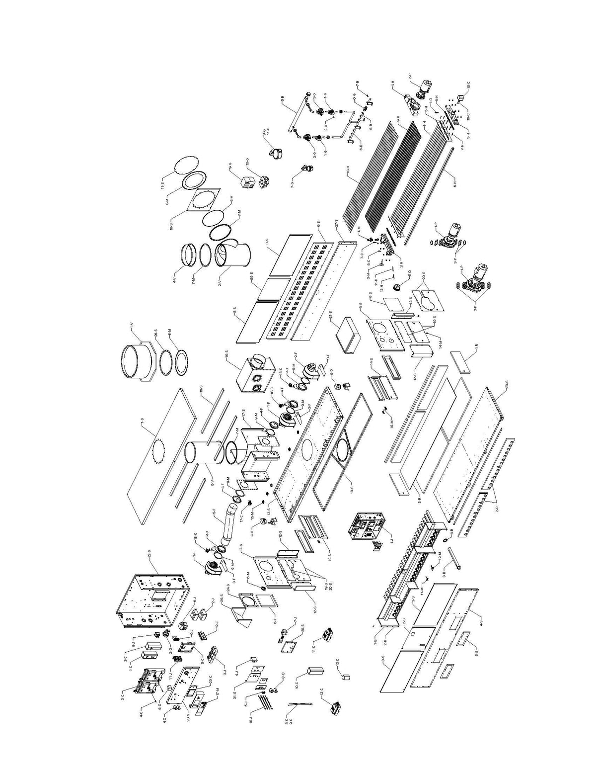 Raypak Hi Delta Natural Gas Heater 1530K BTU with CSD-1 100-10006502 parts diagram