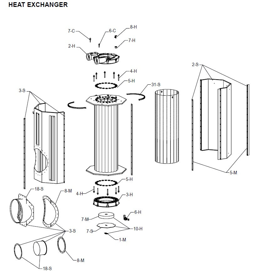 Raypak MVB P-1504A Cold Run Commercial Vertical Swimming Pool Heater 1,500,000K BTU/H 014384 parts diagram