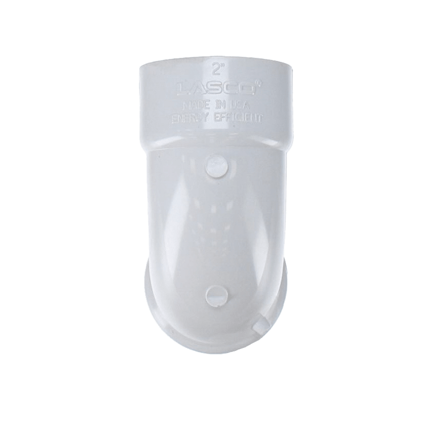 Street Elbow, 2" Spigot x Slip White PVC Schedule 40 90 Degree Sweep