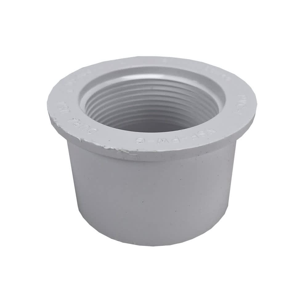 Reducing Bushing, 2 x 1-1/2" Spigot x FPT White PVC Schedule 40