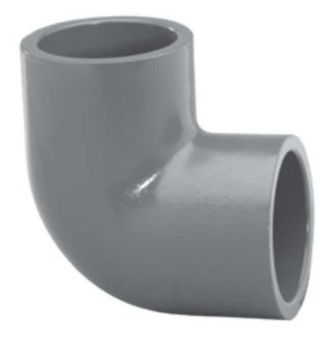 Elbow, 1/2" Slip Gray PVC Schedule 80 90 Degree