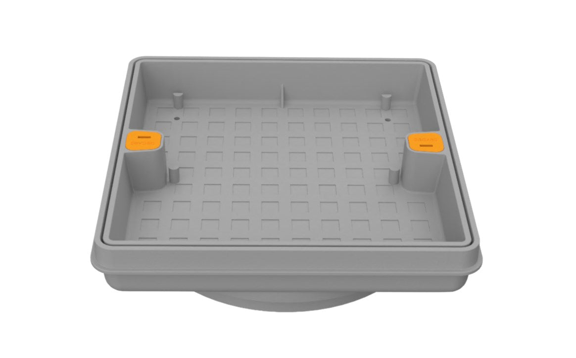 SFL10103 Light Grey Square Standard Skimmer Cover and Frame with 10" Fill-Lid