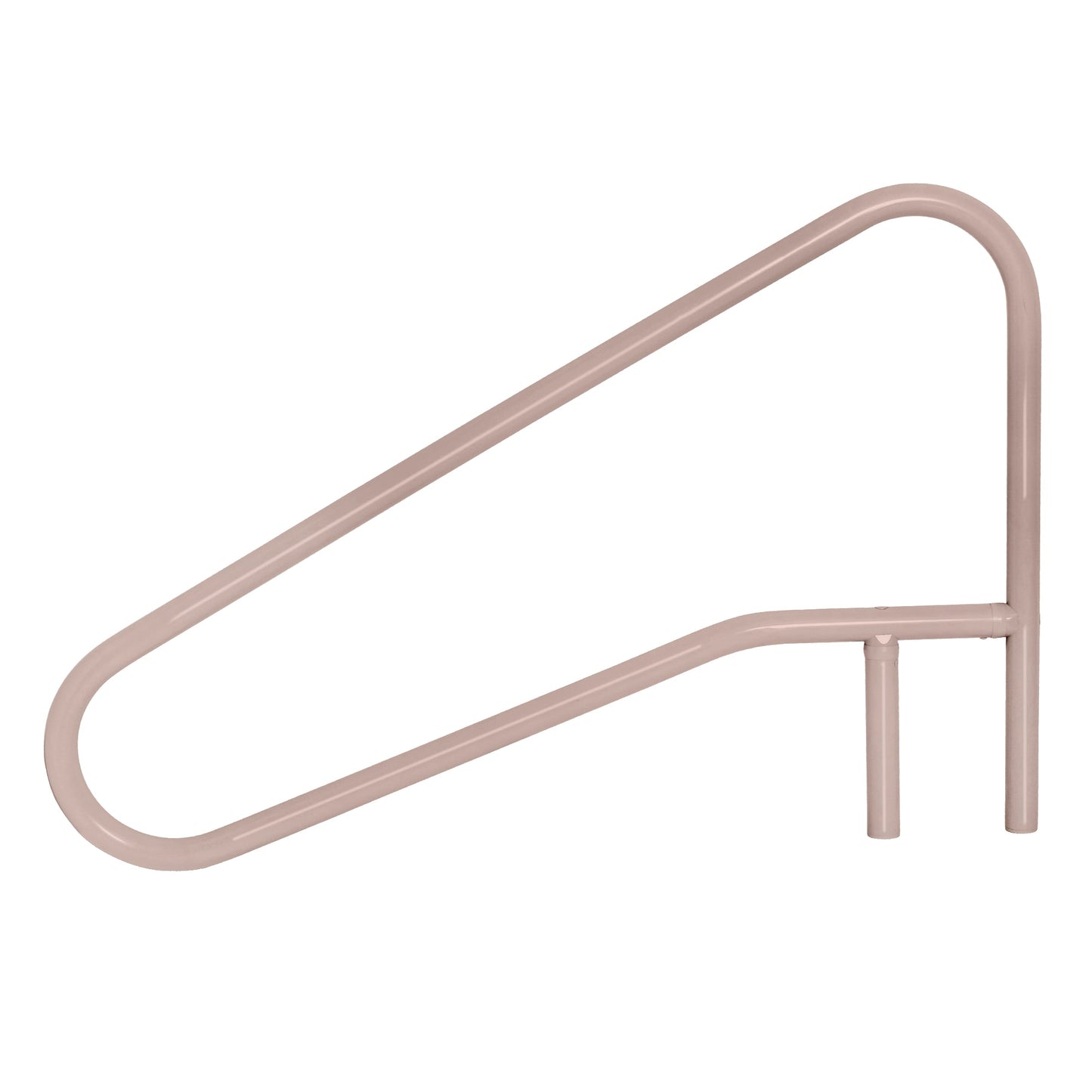 Saftron 54" Return To Deck Cross Braced Handrail Escutcheons Included White | Cbrtd-354