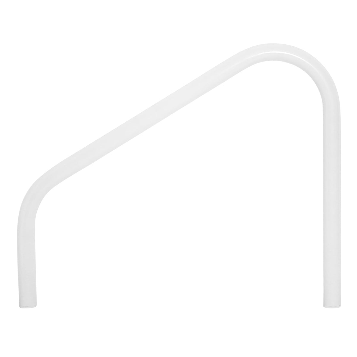 Saftron Pair Deck Mount Handrails 40" White 2-BEND - DR-240-W