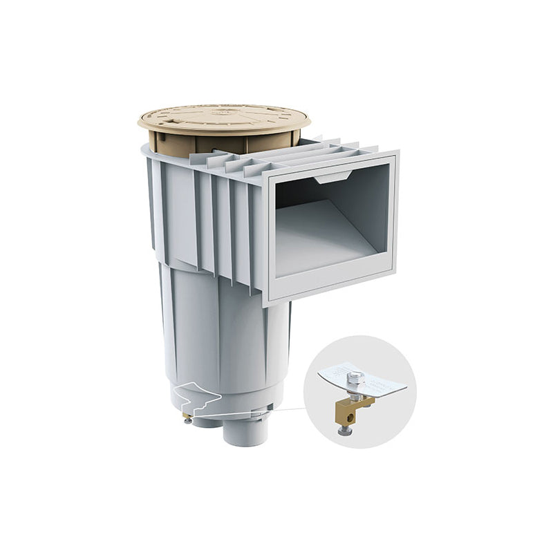Hayward Skimmaster Skimmer with Tan Lid 2"S Ig Gunite - SP1072S210
