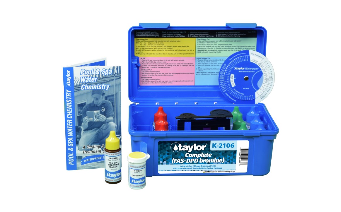 Taylor Complete FAS-DPD-High Range Test Kit with .75 oz Bottles | K-2106-6