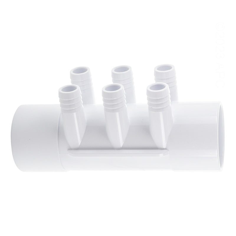 Waterway Spa Manf 6-PORT .75" Rib Barbd 2"Sx2"S - 672-7120B