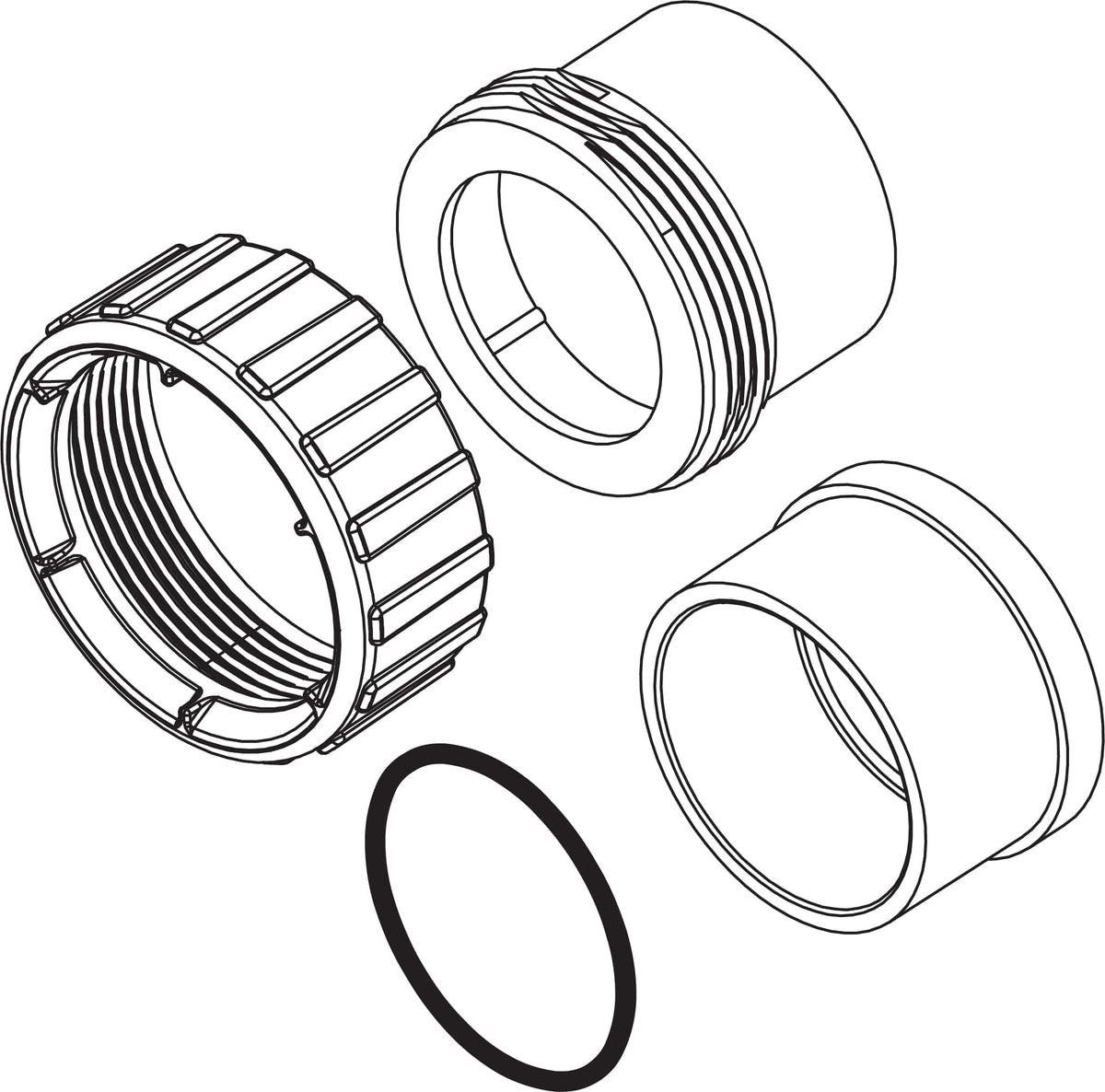 Waterway SCH40 PVC UNION 2"S - 400-5050