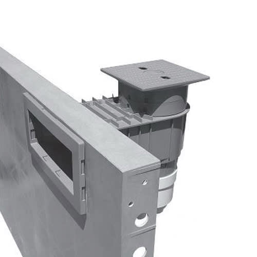 Waterway Vl Ig Skimmer with Square Lid 2"SKT Gray Wide Mouth - 540-8507