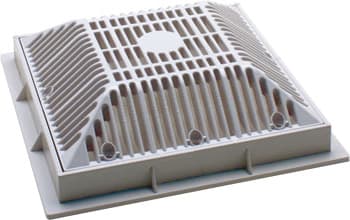 Waterway Grate 9"x9" White - 642-4790 V