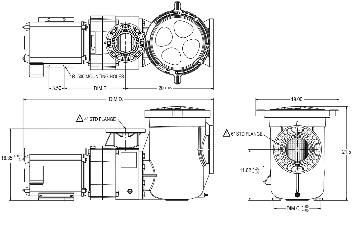 Pentair EQ Series 340606 EQ Series 3 Phase TEFC Super-Duty Commercial Pump with Strainer; 10 HP, 208-230 per 460 V, 26.4 - 23.5 per 11.7 Amp
