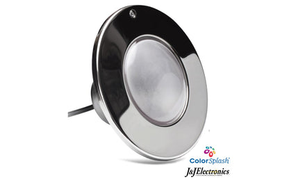 J&J Electronics PureWhite LED Pool Fixture, 39 W(600 W Equiv), 120 V, 4500 Lumens, 6500K, 30' Cord | LPL-F1CW-120-100-P