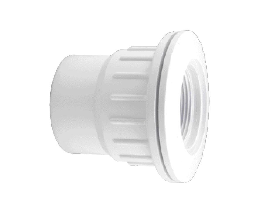 Zodiac Fiberglass Wall Fitting W Gskt Gray - 25523-501-100