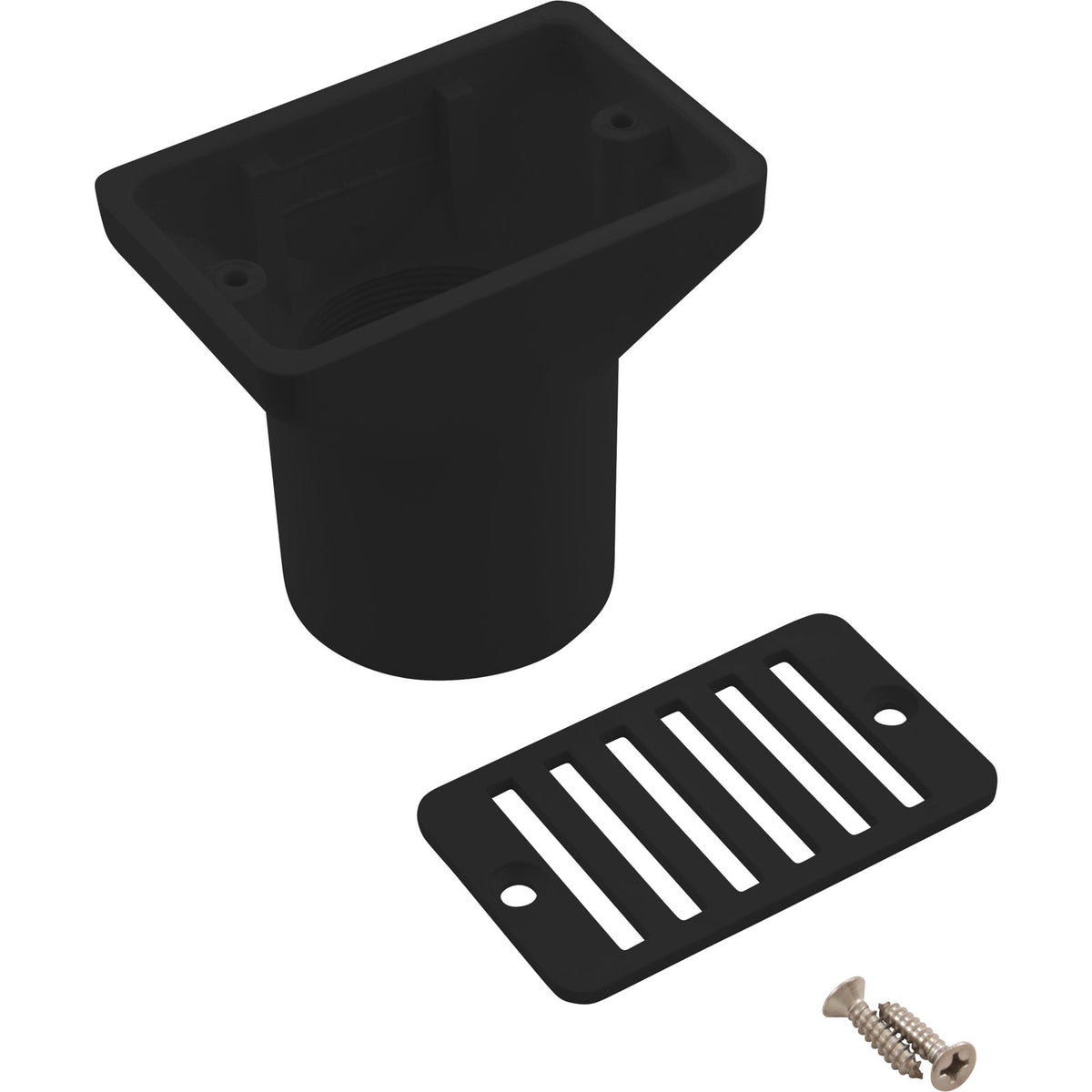 CMP Gutter Deck Drain Black Fip X Soc , 2" - 25533-004-000