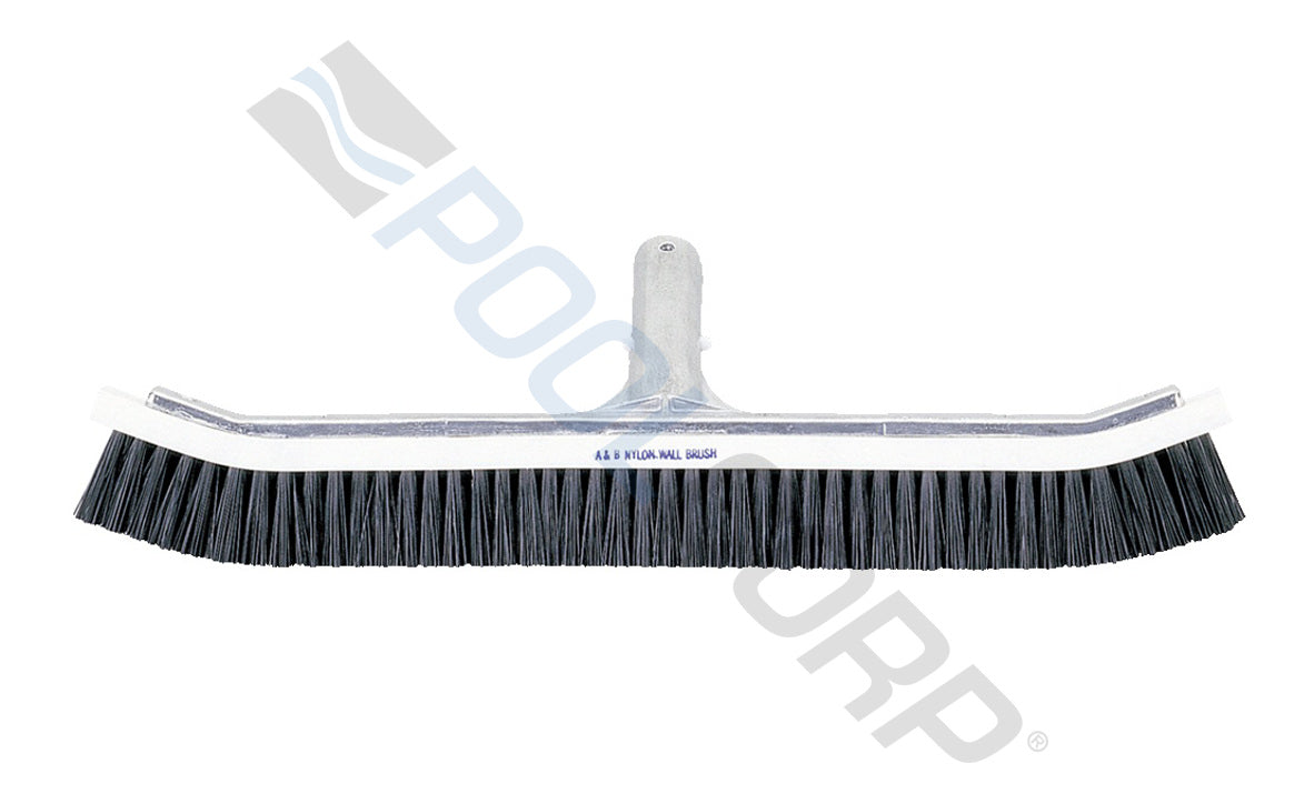 The A and B 3015 is a 18" Serviceman's Special Curved Wall Brush with Black Nylon Bristles
