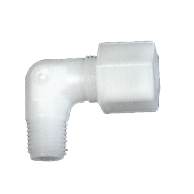 UltraPure Elbow Fitting with Metal Gripper .25"MPTx3/8" Comp - 3403625