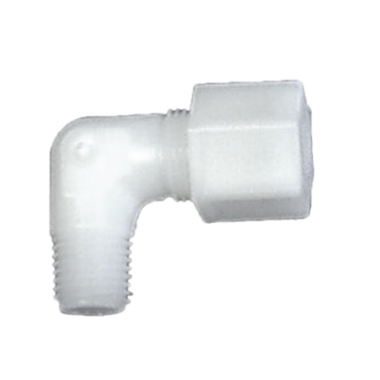 UltraPure Elbow Fitting with Metal Gripper .25"MPTx3/8" Comp - 3403625